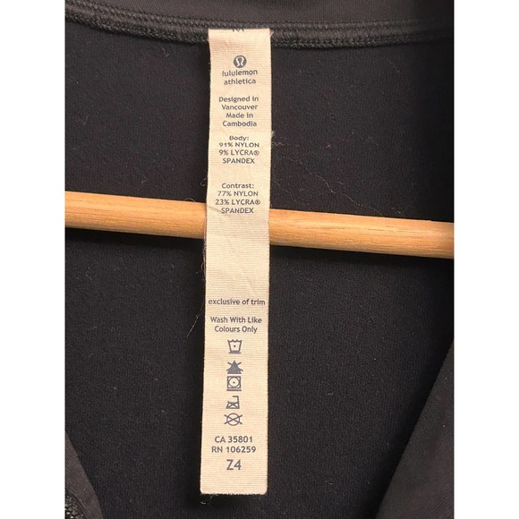 Lululemon Classic Activewear 1/4 Zip Pullover Black Medium - Picture 6 of 6